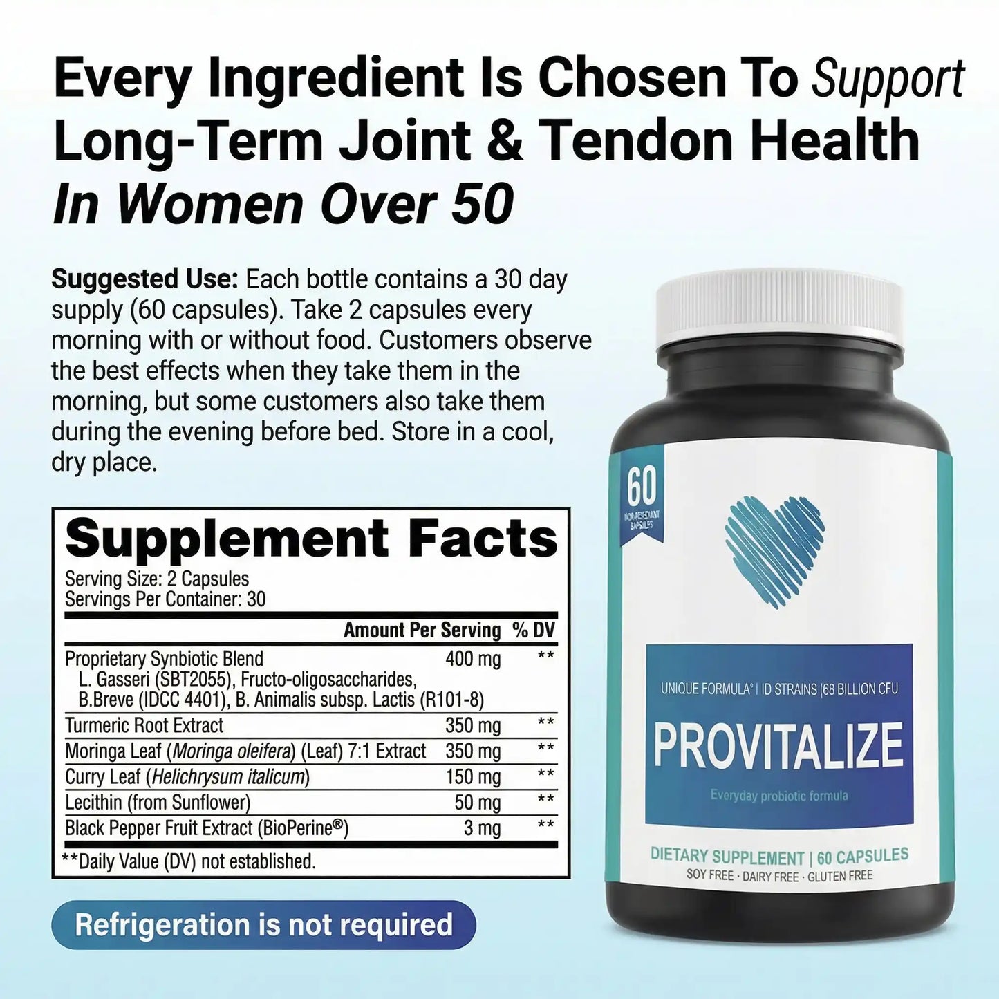 Provitalize | Best Natural Menopause Probiotic