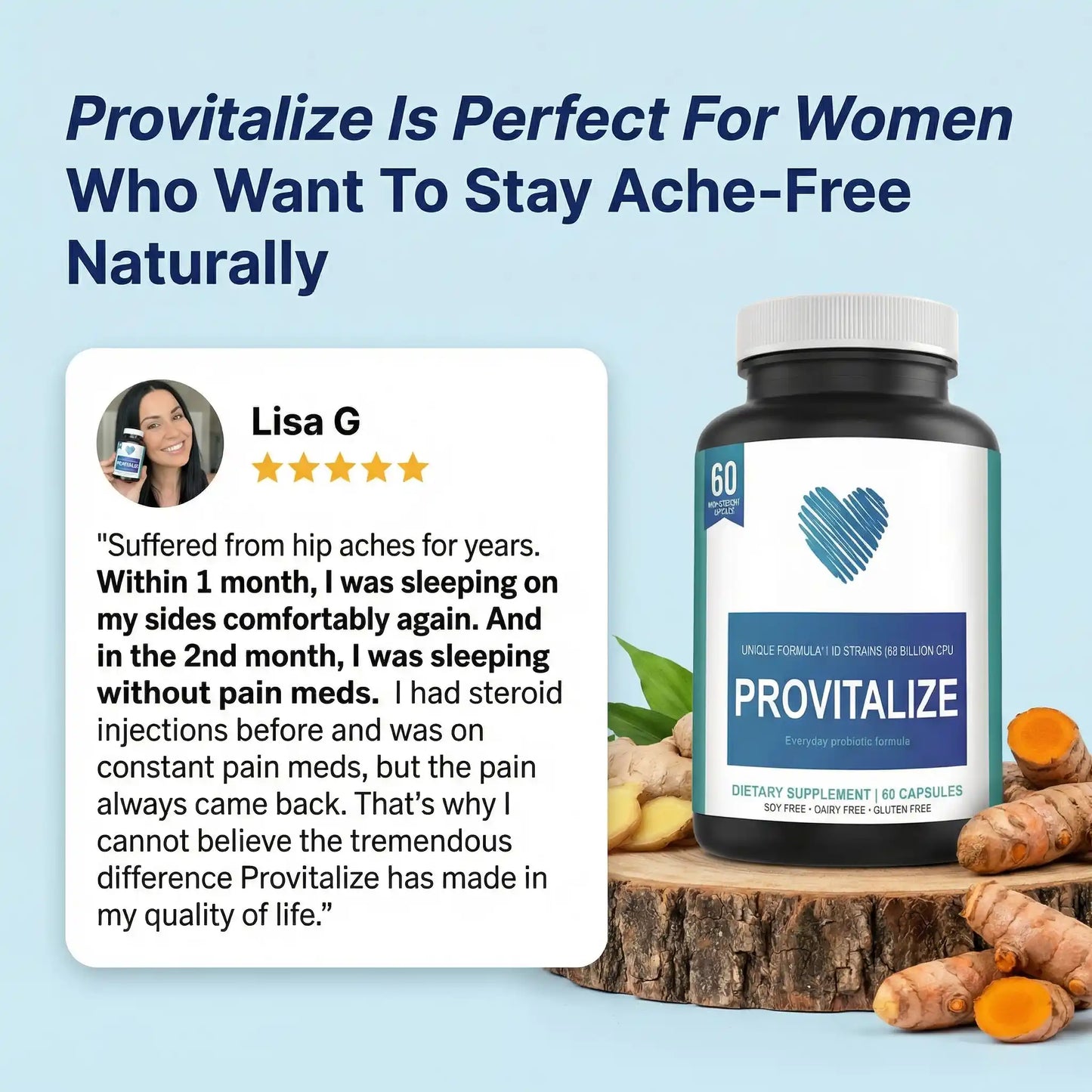Provitalize | Best Natural Menopause Probiotic